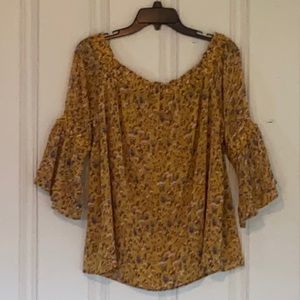 Never Worn, Off the Shoulder, Floral Blouse